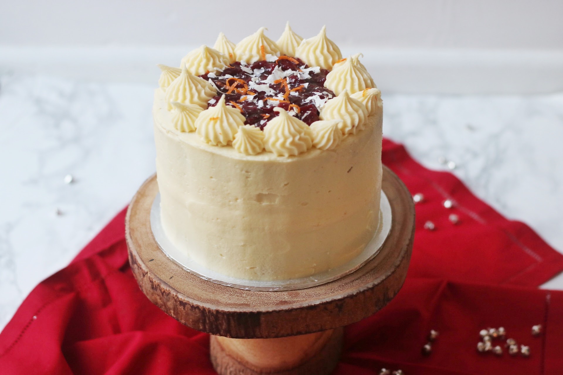 Vegan White Chocolate and Cranberry Cake - Supper in the Suburbs