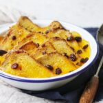 Vegan Bread and Butter Pudding with Raisins
