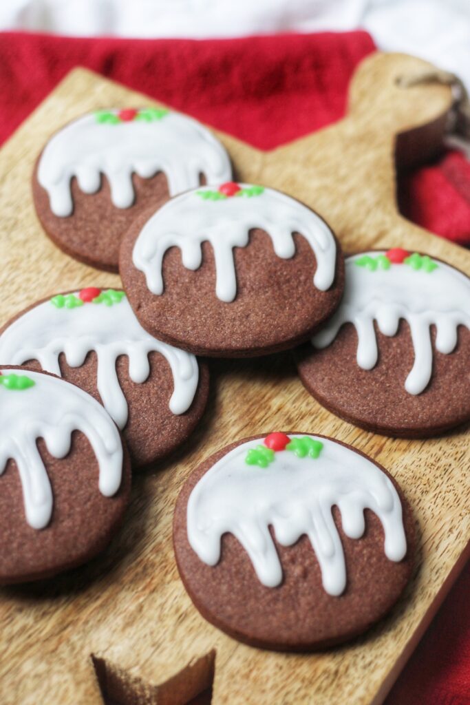 Vegan Christmas Pudding Sugar Cookies
