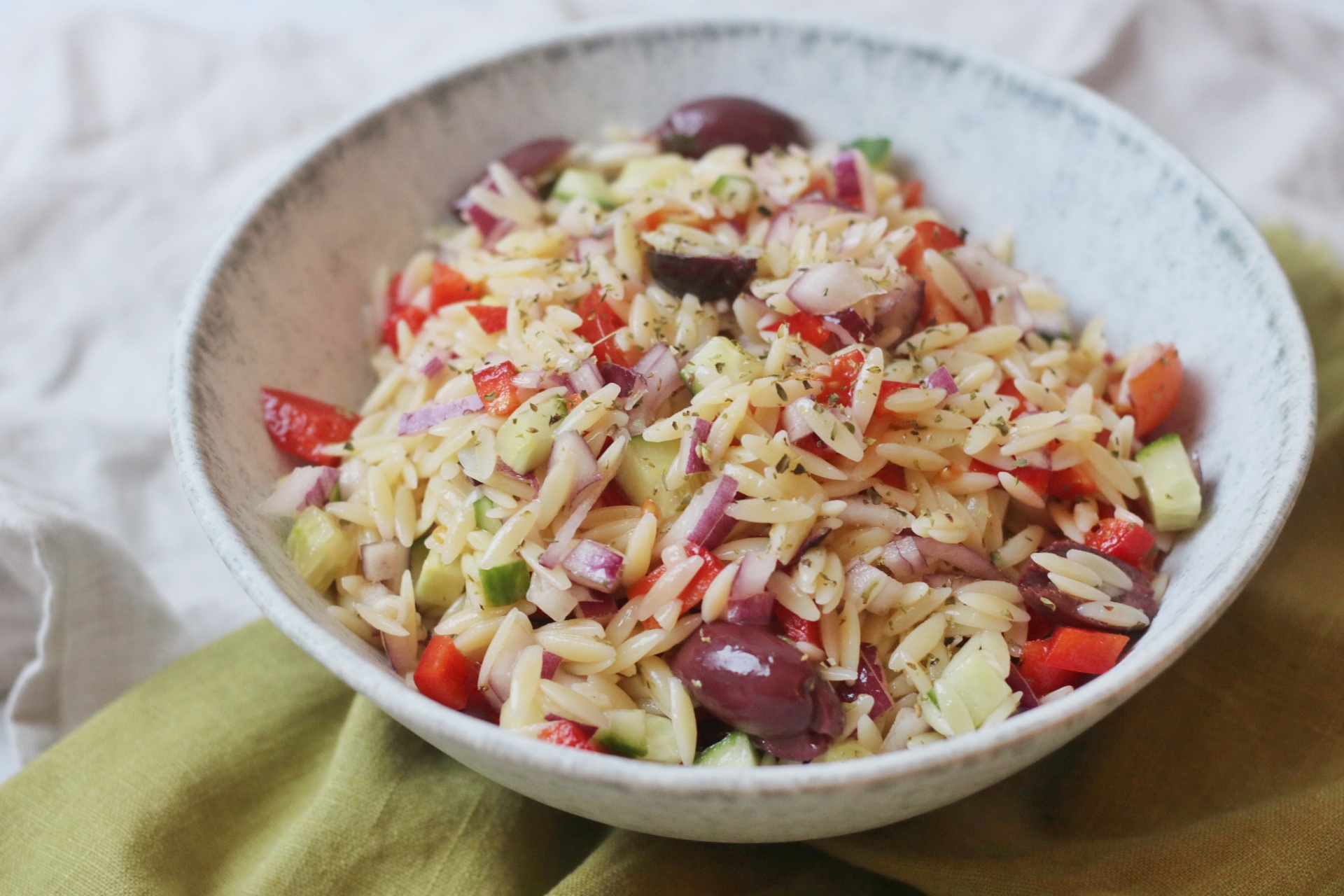 Vegan Greek Orzo Salad