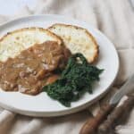 Roasted Celeriac with Mushroom Gravy and Cavolo Nero