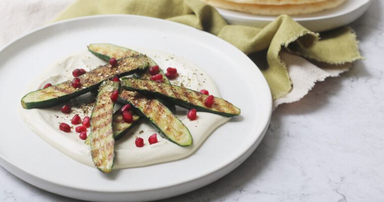 Grilled Courgettes with Cashew Cream and Za’atar