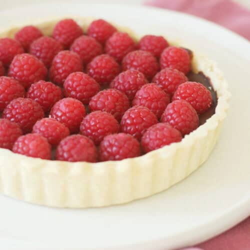 Vegan Chocolate and Raspberry Tart