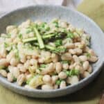 Creamy Vegan Pea and Asparagus Cannellini Beans