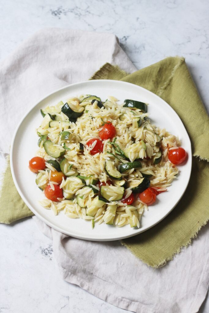 Courgette and Cherry Tomato Orzo