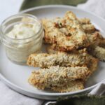 Crispy Courgette Fries with Vegan Mayonnaise