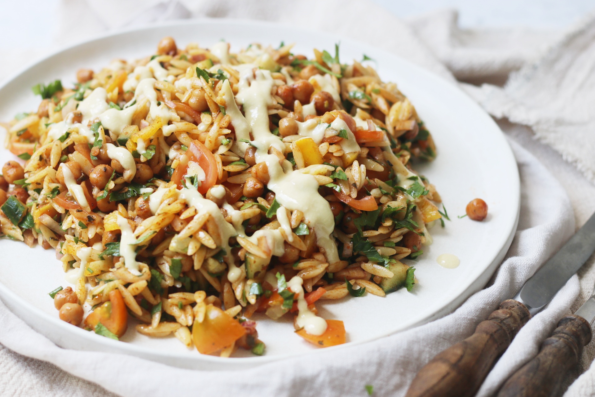 Roasted Chickpea and Orzo Salad