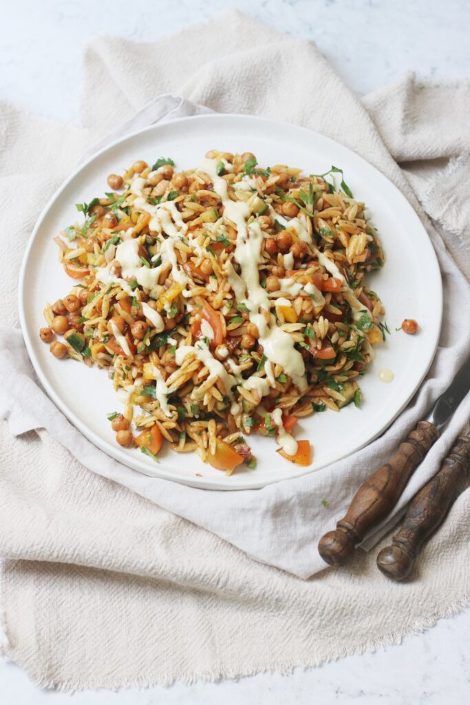 Roasted Chickpea and Orzo Salad