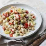 Vegan Mediterranean Quinoa Salad with Hummus Dressing