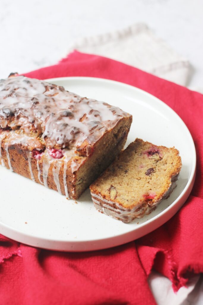 Vegan Cranberry and Pecan Banana Bread