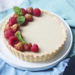 Vegan Raspberry and White Chocolate Tart