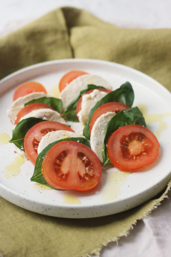 Caprese Salad made with Vegan Mozzarella 2