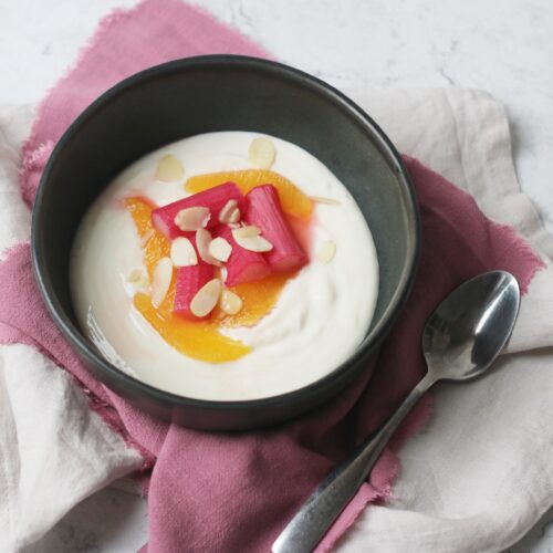Roasted Rhubarb and Orange Yogurt