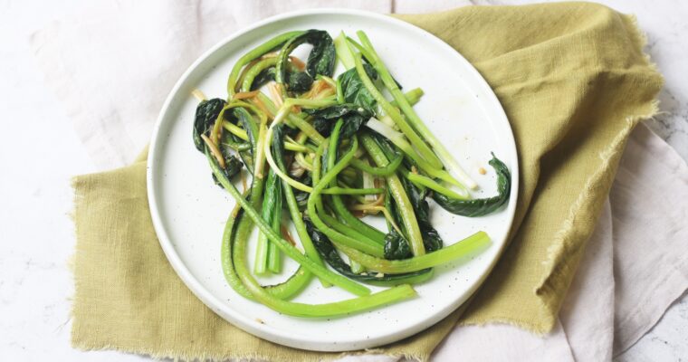 Stir Fried Choi Sum with Garlic and Ginger