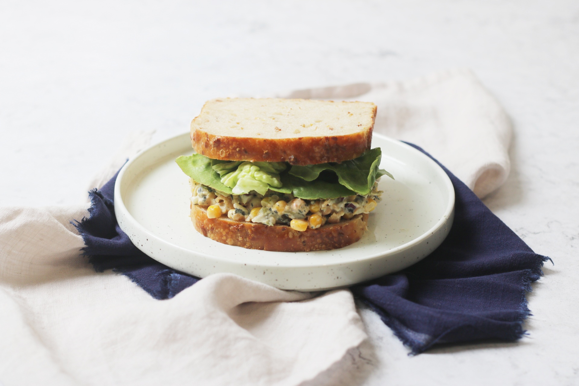 Vegan Tuna and Sweetcorn Sandwich