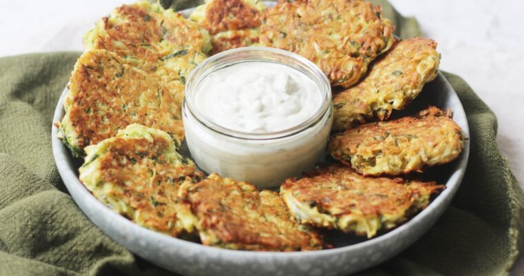 Vegan Courgette and Basil Fritters