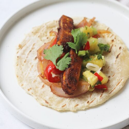 Vegan Crispy Tofu Fajitas