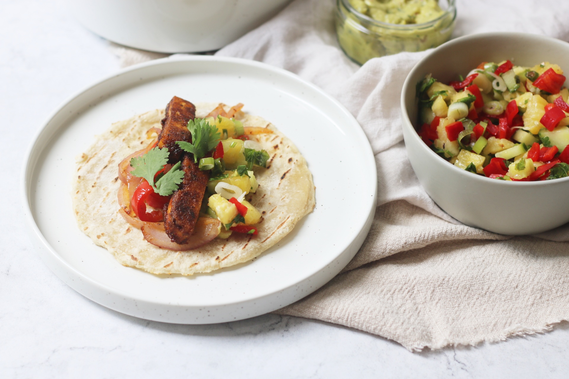 Crispy Tofu Fajitas