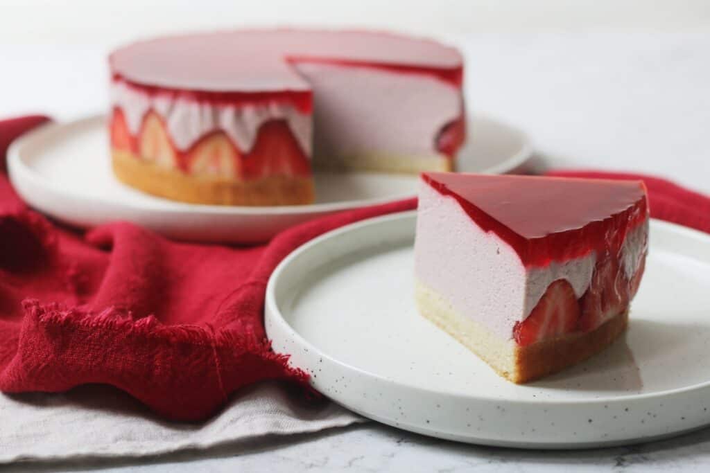 Vegan Strawberry Mousse Cake