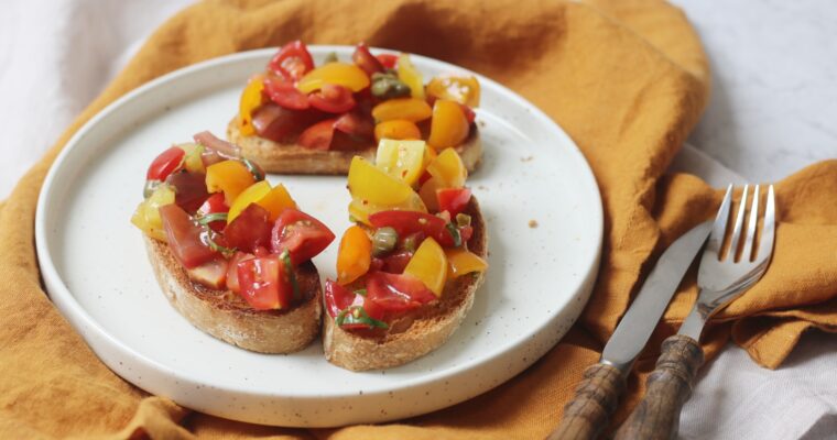 Tomato, Caper and Chilli Bruschetta