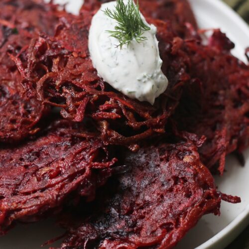 Vegan Beetroot Fritters