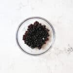 Balsamic Caviar in a small glass bowl