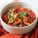 Spanish Style Vegan Chicken Bake