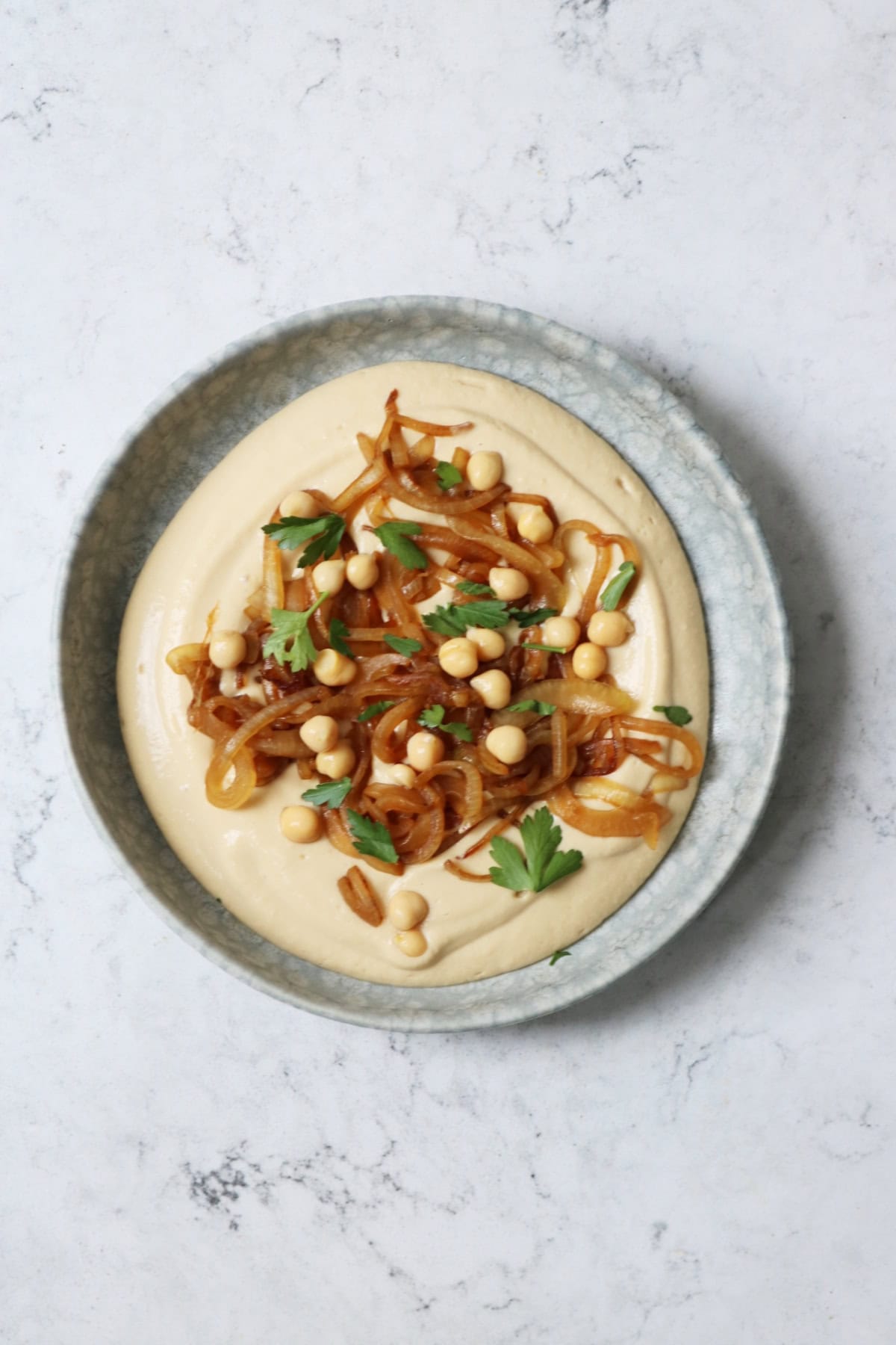 A plate of Vegan Caramelised Onion and Miso Dip