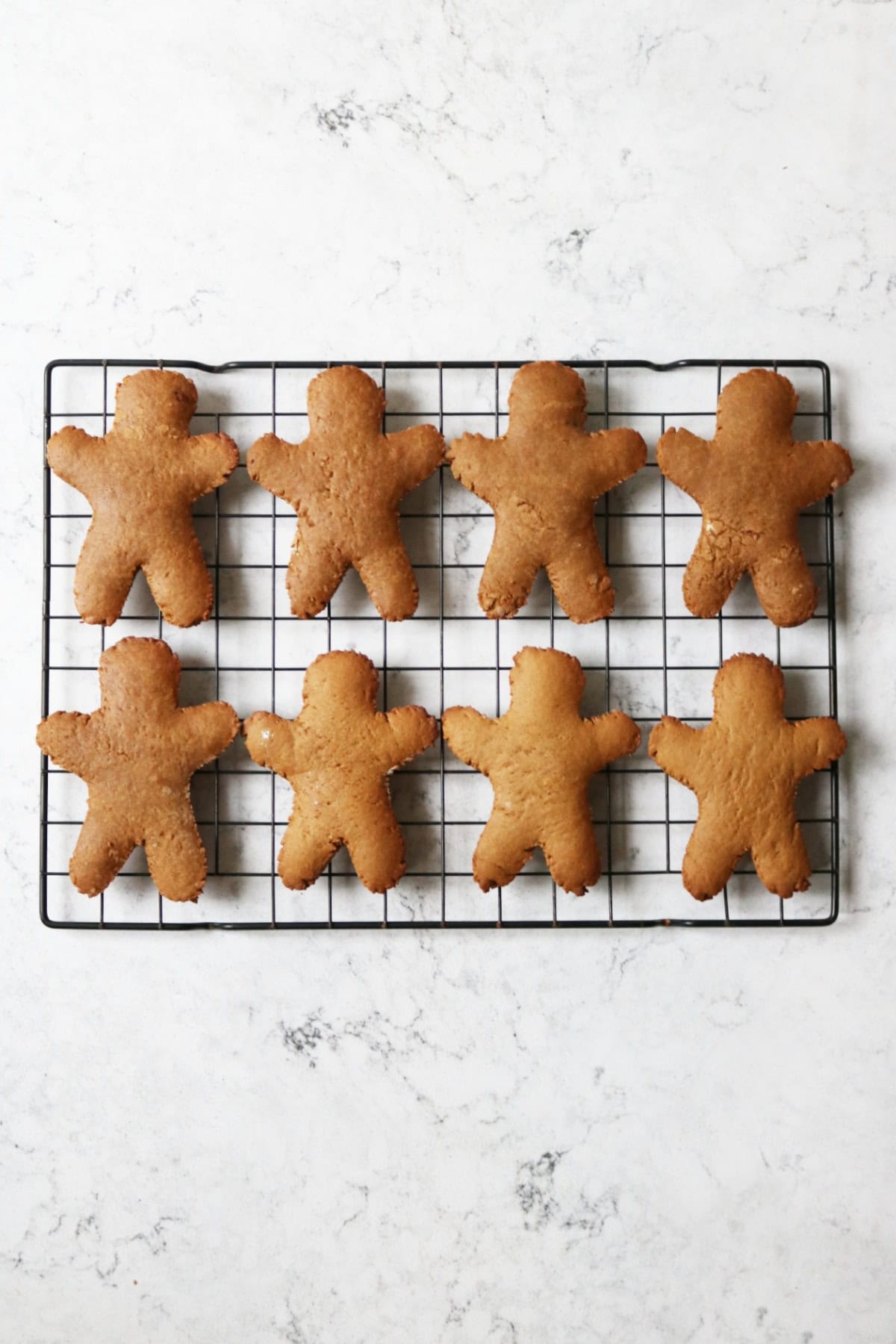 Baked Halloween Gingerbread cooling on a wire rack