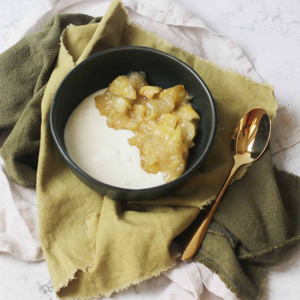 Apple, Cardamom and Rose Compote