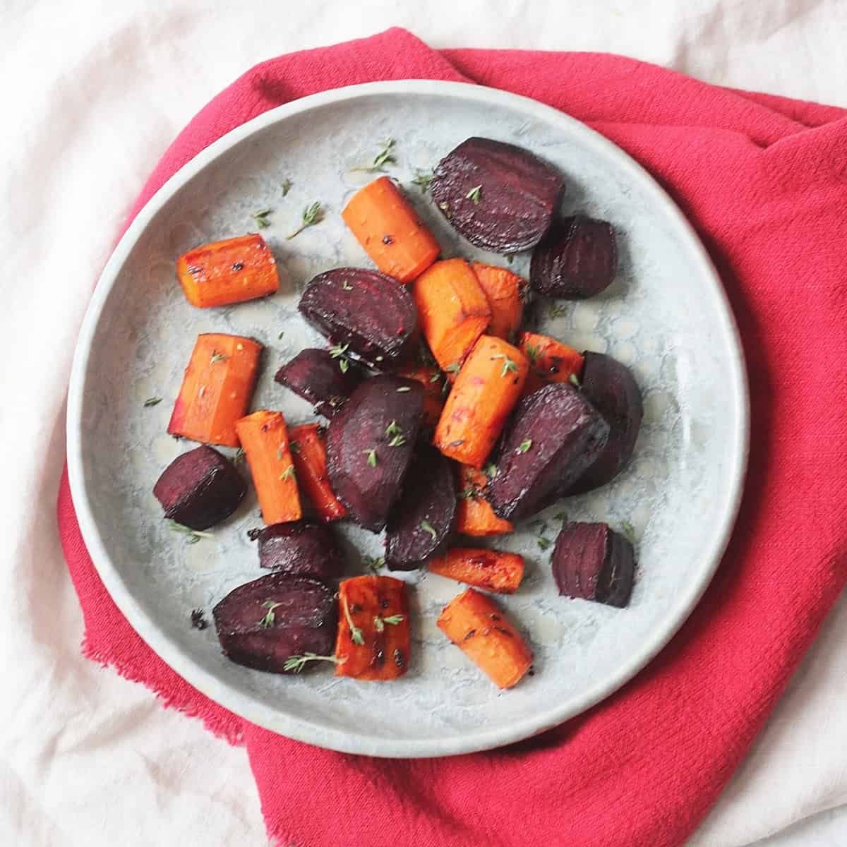 Roasted Beetroot and Carrots with Balsamic