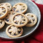 Vegan Mince Pies on a plate with a red napkin