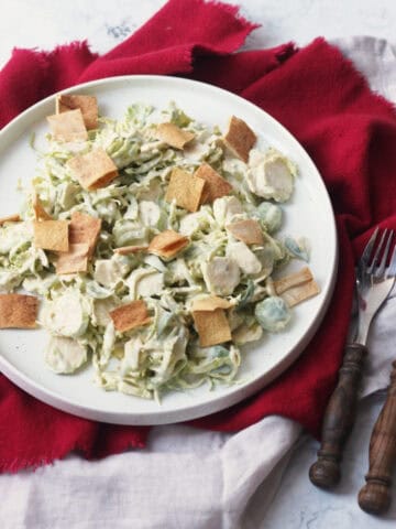 Vegan Brussels Sprouts Caesar Salad