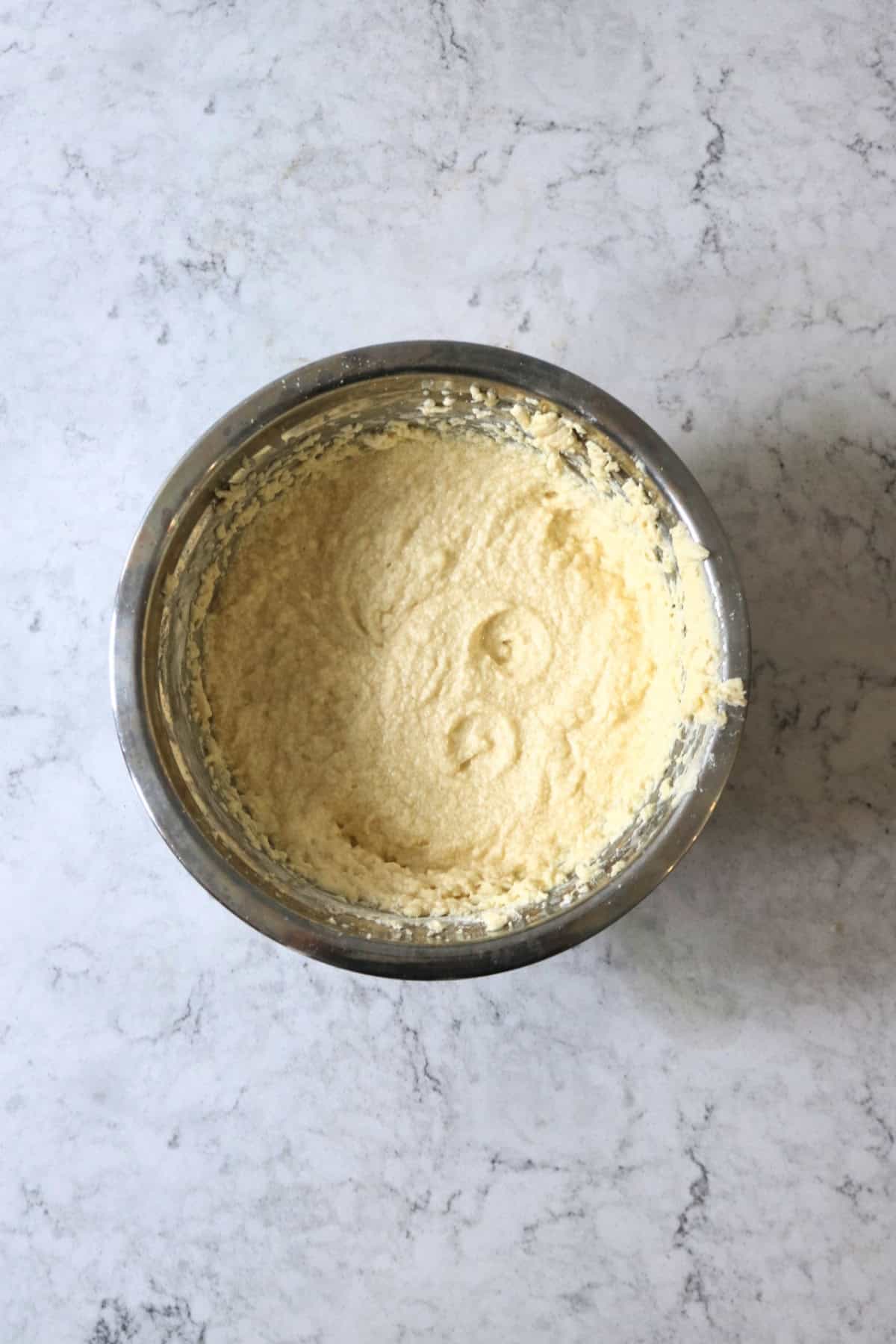 Whisking wet ingredients into vegan cupcake batter